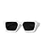 Roneyee Square Sunglasses Trendy Rectangle Shades for Men Women Oversized Stylish Retro UV Protection Fashion Acetate Designer (White)