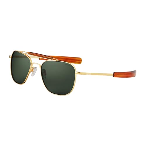 Image of Randolph Eyewear Aviator Sunglasses for Men & Women - Aviator II Non-Polarized & Polarized, 23k Gold UV Protection Sunglasses