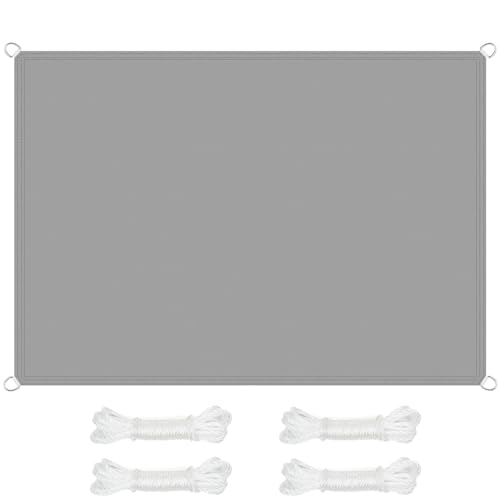Filet d'ombrage gris clair 2x4m en polyester imperméable - 2