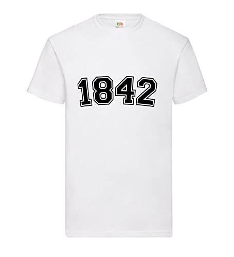 T-shirt pour homme blanc de qualité supérieure modèle 1842 en XXXL