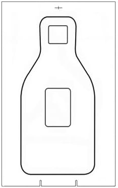 FBI QIT-03 Cardboard Center Mass Target Slots Cut in Bottom & Hole at top for Target Systems Black on White 19" x 31"