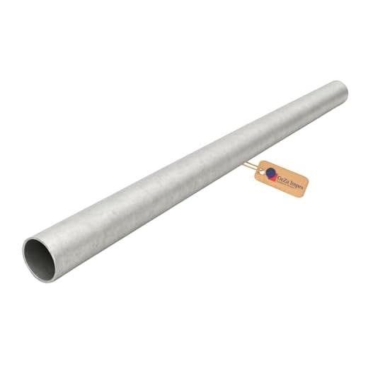 GeZu Impex Tubo de Acero 27mm x 300mm Juego de 4 Tubo de Acero Galvanizado por Inmersión en Caliente para Abrazaderas Pasamanos Estructuras Muebles y Construcción