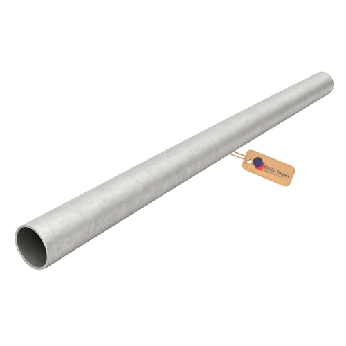 GeZu Impex Tubo de Acero 27mm x 1000mm Tubo de Acero Galvanizado por Inmersión en Caliente para Abrazaderas Pasamanos Estructuras Muebles y Construcción