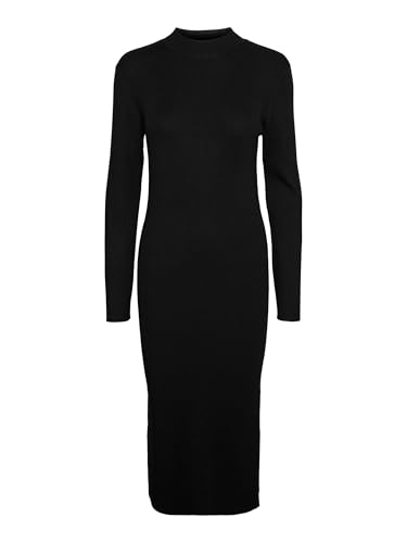 VERO MODA Vmlynzi LS - Vestido de Punto VMA Noos para Mujer (1 Unidad), Negro, M