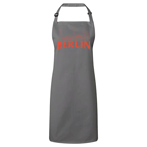 Tablier cuisine premium gris Berlin cadeau idéal pour passionné de cuisine