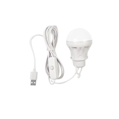 QUXVUIS Bombilla USB, luz LED para acampar con botón de interruptor, 5V, libro pequeño, de estudiante, luces nocturnas, lámpara hogar para mercado nocturno al aire libre