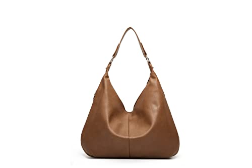 Image of Hobo Bags for Women Soft PU Leather Slouchy Bag Shoulder Purse with Zipper