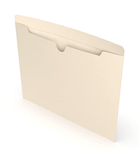 Staples 293050 Manila File Jackets With Reinforced Tab Letter Size Flat 100/Box #TOP1