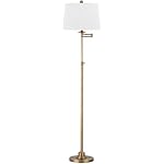 SAFAVIEH Lighting Collection Nadia Traditional Farmhouse Swivel Swing Arm Gold 64-inch Adjustable Height Living Room Bedroom Home Office Standing Floor Lamp (LED Bulb Included) - Image 2