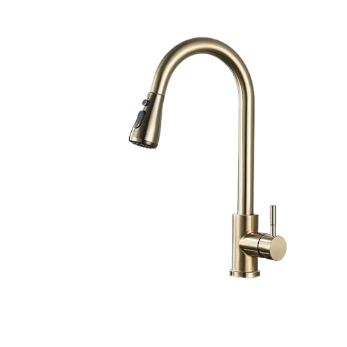 Mitigeur évier de cuisine haut de gamme avec tête de pulvérisation durable fini nickel