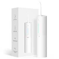 Bigsmile Wasserzahnseide, Zahnbürste Mundspülger mit 200 ml Fassungsvermögen, wiederaufladbar, Reisemundspülger, IPX7 wasserdicht, Effektiv den Mund sauber und gesund halten (weiß)