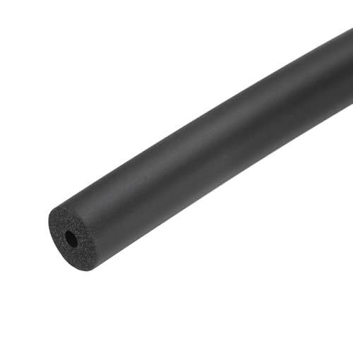 sourcing map Pipe Insulation Foam Tube 1/8 ID x 1/2 OD 3ft Foam Tubing Heat Insulated Pipe for AC Unit Handle Grip Water Pipe Freeze Protection - 3.5x13mm/Black