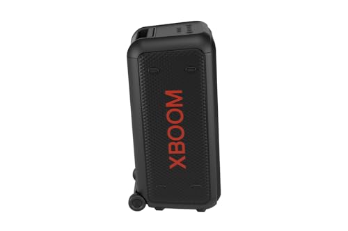 LG xboom DXL7T, rollbarer Bluetooth-Lautsprecher (250 W, Karaoke- & DJ-Funktionen, Beleuchtung), Schwarz [Modelljahr 2024]