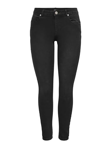 ONLY ONLDAISY REG Push UP SK ANK DNM Vaqueros Pitillo, Schwarz, 32W / 32L para Mujer