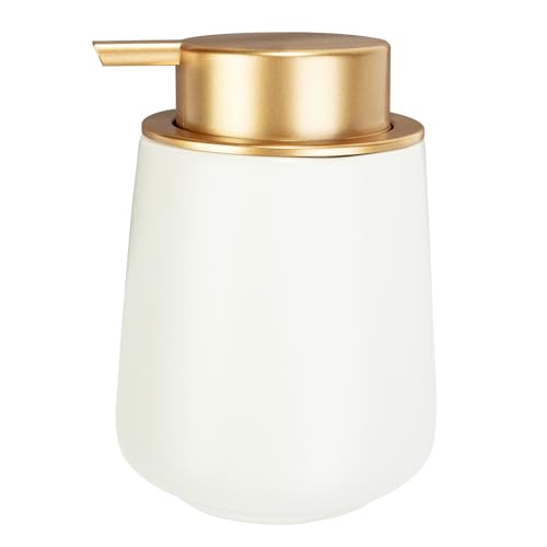 Simcat USTUSYI652288 Hand Soap Dispenser Marble Dish Soap Dispenser Countertop Hand Lotion Pump Bottles Ceramic Lotion Container Refillable Liquid Hand Soap Jar Shower Dispenser cover