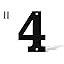 4 Inch Black Metal House Numbers and Letters, Garden Door Mailbox Decor ...