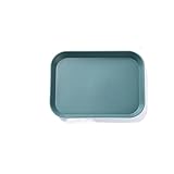 Bandejas Plastico para Cocina Bandeja Plana de plástico 105 g/186 g/320 g, Cuadrada, Antideslizante, giratoria, Soporte for móvil, Bandeja jabón for baño, decoración Mesa(Green Small)
