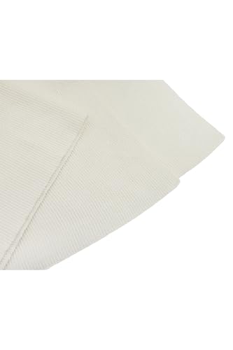Image of Lilax Cotton Knit Receiving Blanket, Warm Cozy Swaddle Cuddle Stroller Crib Blanket for Newborns Infants & Toddlers 33.5 inch x 31.5 inch, Cream
