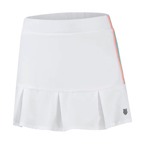 Falda plisada K Swiss TAC Hypercourt blanca para tus partidos de tenis diario
