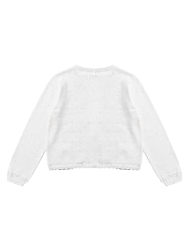 Jhaoyu Girls Kids Knitted Long Sleeve Button Bolero Shrug Cardigan Dress Cover Up4