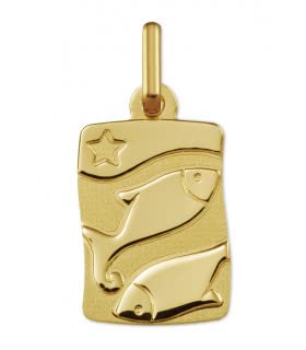 Médaille Poissons or 18 carats Argyor bijou astrologique quotidien élégant