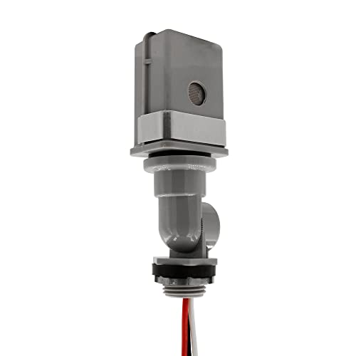 Design House 588087 Swivel Mount 120-Volt Outdoor Photocontrol, Commercial/Residential Use, Dusk to Dawn Sensor, Stem & Swivel Mount, Polycarbonate