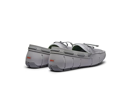 SWIMS Mens Loafers, Braided Lace Shoes for Men, Casual Beach Loafer, Comfortable Summer Shoe, Stylish Lightweight Walking Footwear, Quick Dry Breathable Eco Friendly Footbed (Light Grey,7)3