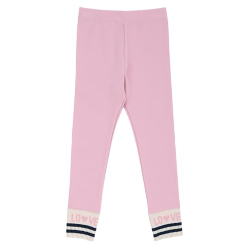 Kids Toddler Girls Love Lettering Striped Ankle Soft Stretchy Cotton Fashion Leggings – Made in Korea