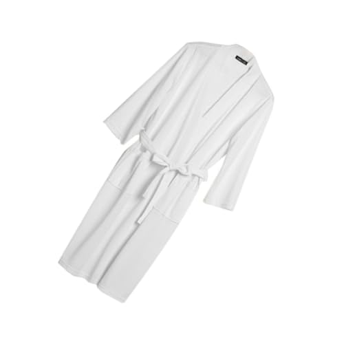 GAROZATION Pijama Absorbente de Agua con Manga Cuartos para Hombre Xl Bata de Baño Transpirable y Cómoda para Parejas Ropa Práctica para Hogar Verano Blanca