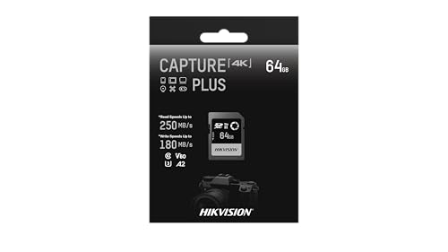 Image of HIKVISION V60 64GB SDXC SD Card | UHS-II U3 V60 | 250MB /s Read, 180MB /s Write Speed | 4K UHD Video & High-Speed Burst Shooting | Compitable with DSLR & Professional Cameras | Shockproof |3Yrs Warranty