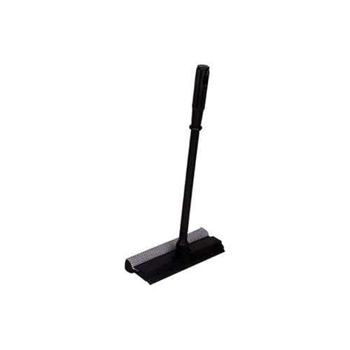 Rodo Limpa Vidros com Esfregão - Rodo Médio Multifuncional para Carros e Espaços Pequenos (Preto)