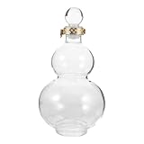 Bouteille décorative en verre avec bouchon – cette calebasse à vin permet de conserver votre boisson en toute sécurité et stabilité, et son couvercle hermétique vous aidera à préparer un vin délicieux. bouteille en verre vintage