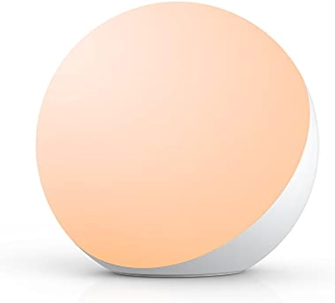 Hifree Touch Night Light, RGB Color Changing Small Table Lamp for Bedroom, Dimmable Bedside Lamp for Kids, LED Touch Control Warm & White Nightstand Lamp with Memory Function