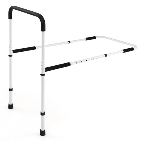 COSTWAY Barandilla Cama Adulto, Barrera Cama Adultos Regulable, Asidero Cama Personas Mayores Discapacitadas, 88-115,5 x 51 x 78-98,5 cm