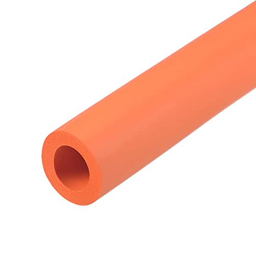 Image of uxcell Foam Tubing for Handle Grip Support, 18mm ID 30mm OD 1m Length Orange