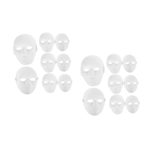 Masques Pâte à Papier Blanc Healvian Personnalisables Halloween Carnaval