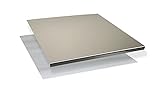 INOXLM Tagliere Spianatoia per impastare Piano da Lavoro in Acciaio Inox Varie Misure per Cucina, Bar e Ristorante (60x50 Piega 2 cm)