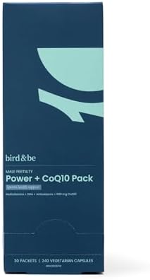 Male Preconception Support + CoQ10 Pack (200 + 400 mg) – With DHA (Omega-3), CoQ10 and L-Carnitine – 30-Day Supply
