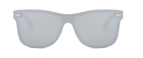 UV400 Rimless One-Piece Lens Reflective Sunglasses - Colored Mirrored Sun Glasses for Men & Women (2 Pack)3