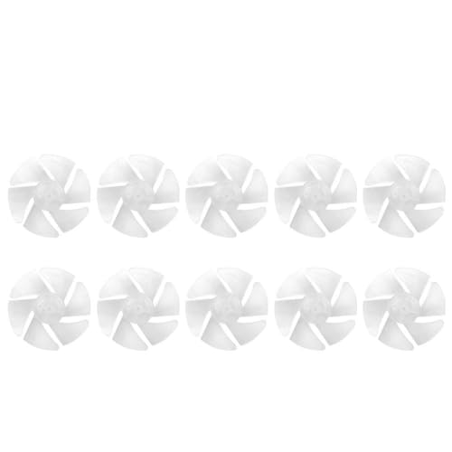 Carlgelrag 10 Piezas de Mini Aspas de Ventilador de Plástico de Pequeña Potencia, Accesorios para Motor de Ventilador de Secador de Pelo, Accesorios para Ventiladores Domésticos