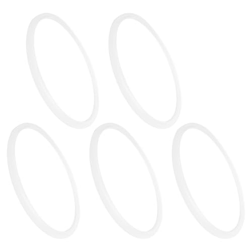 Aramox Pressure Cooker Sealing Ring, Food Grade Silicone Pressure Cooker Gaskets 5 Pack Clear Replacement O Ring for Stainless Steel, Easy Clean for Home Cooking (20cm inner diameter (common to miniatura 4