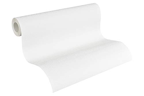 A.S. Création Paintable Non-Woven Wallpaper 10.05 x 0.53 m Made in Germany 251213 2512 White – 13