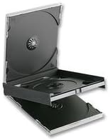 5 x CD DVD 3 Way Jewel Cases 25mm for 3 Disc with Black Tray 5 /Pack by Dragon Trading
