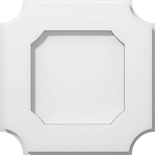 Image of Ekena Millwork CMP10LE Locke Architectural Grade PVC Contemporary Urethane Ceiling Medallions 10 inchOD x 6 inchC x 1 inchP
