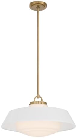 Crystorama Xander 20'' Vibrant Gold + White Pendant