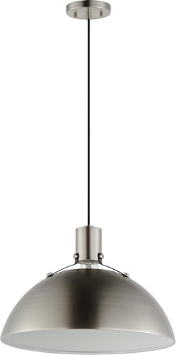 Maxim Lighting 12045SN Dawn - 1 Light Pendant-10.5 Inches Tall and 15.25 Inches Wide, Finish Color: Satin Nickel, Installation: Traditional