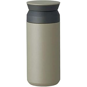 Kinto Thermosfles voor op reis, 350 ml/500 ml, roestvrij staal, kaki, 350 ml