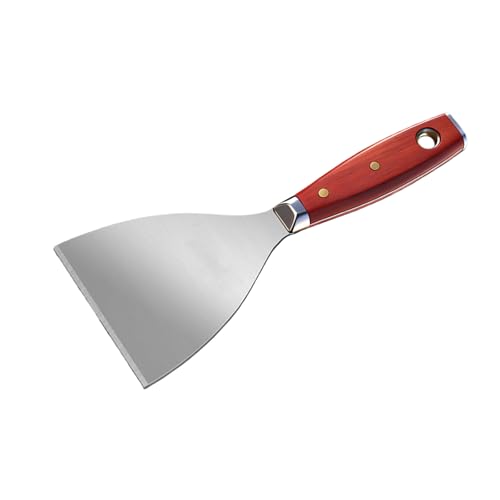 Paleta de acabado plano con mango ergonómico resistente para proyectos de renovación del hogar, llana plana de acero inoxidable