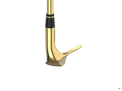 Lucky Wedges Gold 60 Degree Lob Wedge - 10 Degrees Bounce, 35" Regular Flex Steel Shaft, Forged Soft Carbon Steel, Right Handed, Soft Grips #TOP6