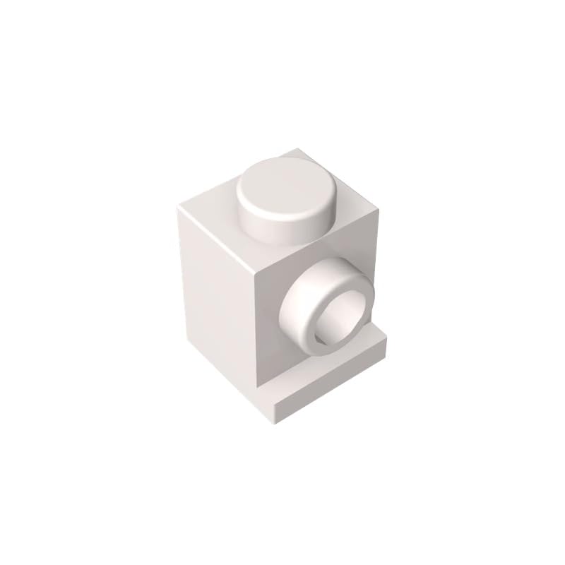 Gobricks 4070 Hinge Brick Brick Special 1x1 with Headlight and No Slot 50 Pieces GDS-636 Compatible with Lego Building Blocks Color:White
